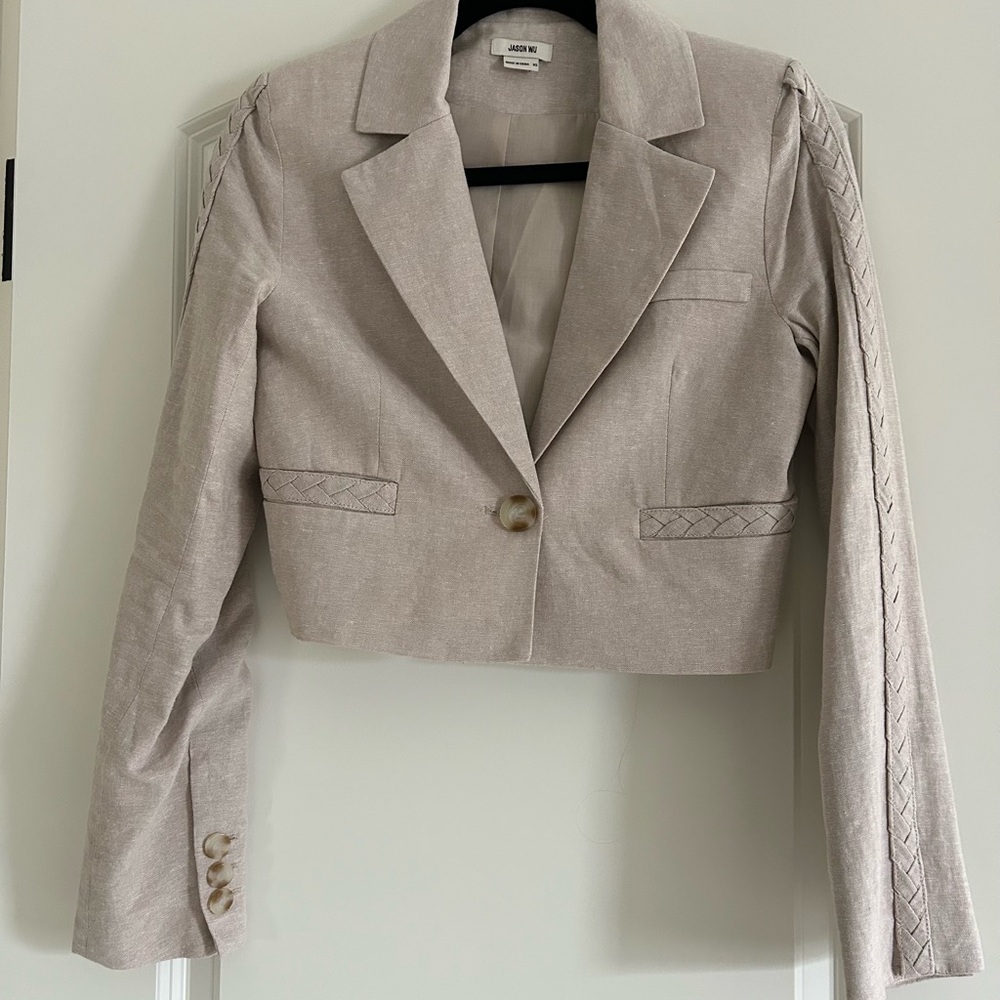 Jason Wu Light Beige Cropped Blazer
